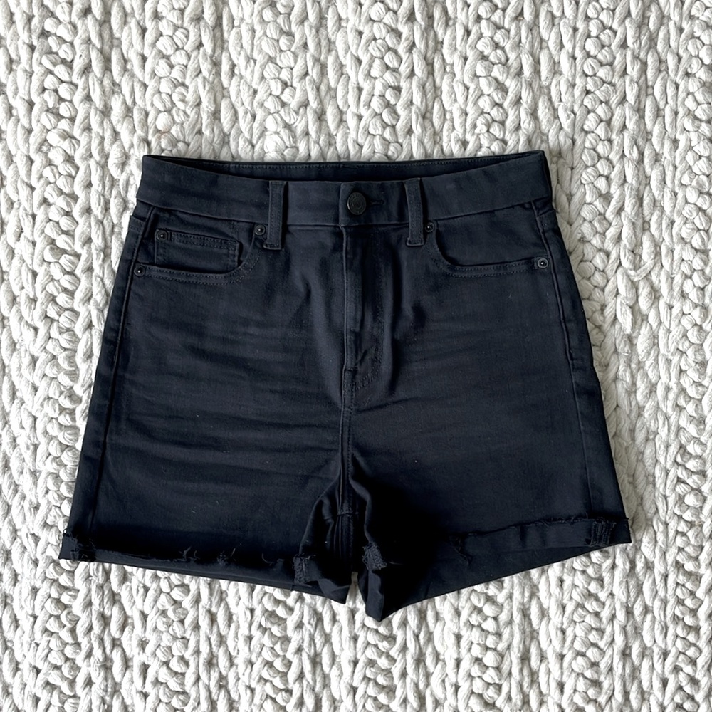 American Eagle Black Jean Shorts - Size: 8